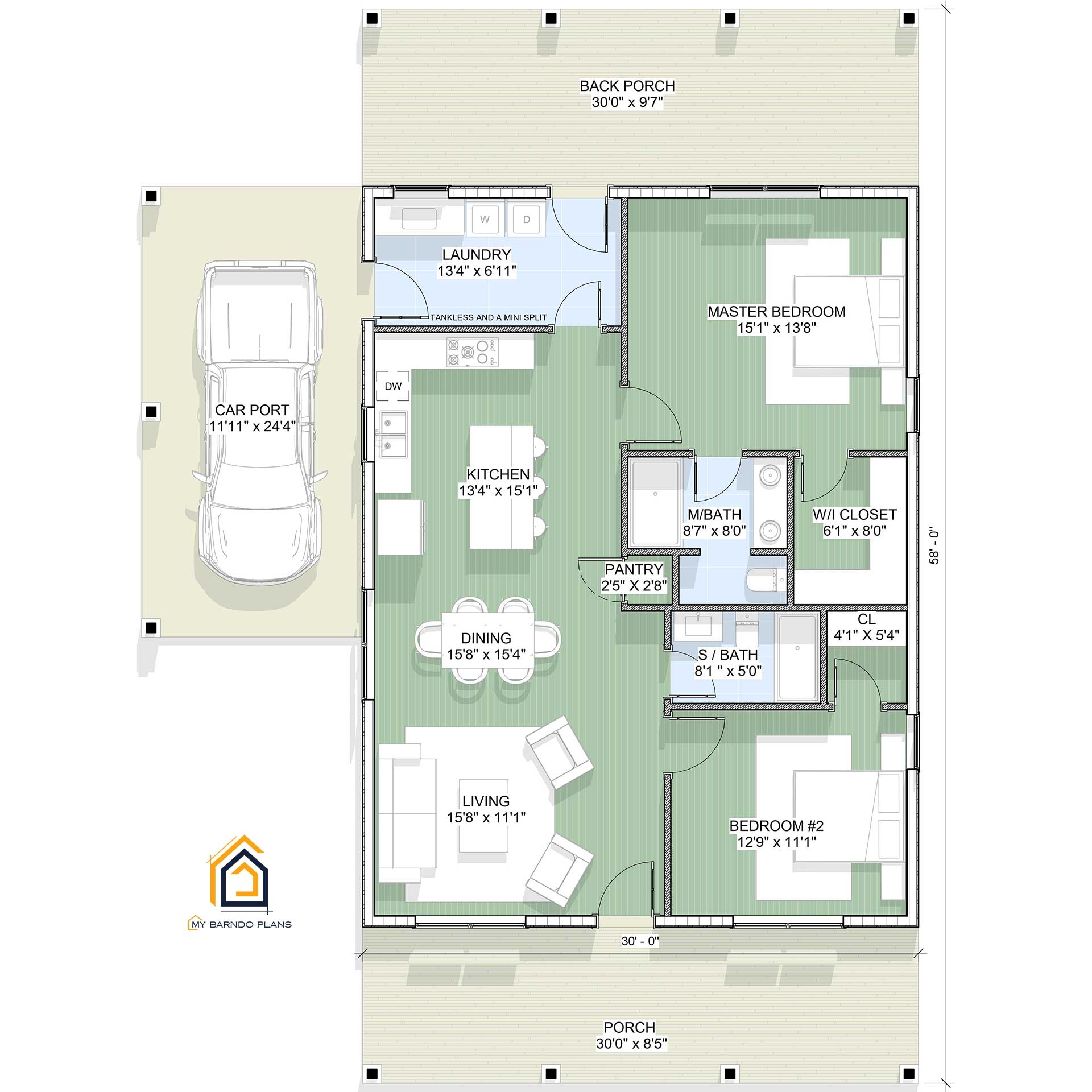 30x40 House Floor Plans 1 Bedroom 30x40 House Floor Plans 1 Bedroom