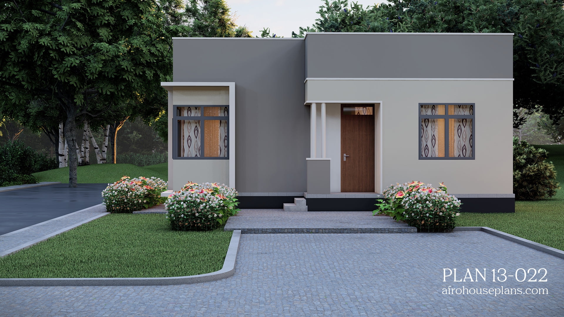 Small 1 Bedroom House Design 13 022 AfroHousePlans