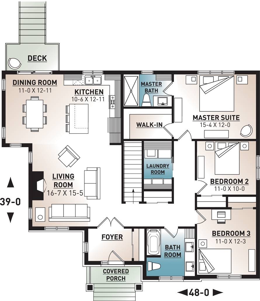 Simple 3 Bedroom Open House Plans Simple 3 Bedroom Open House Plans