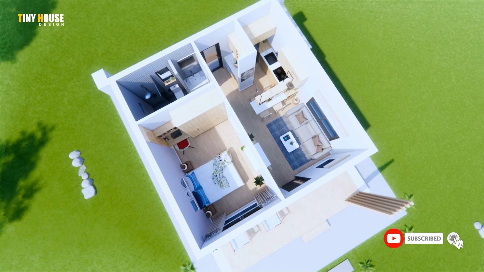 Small House Design 20x20 Feet Home Design Plan 6x6 M 1 Bed 1 Bath 