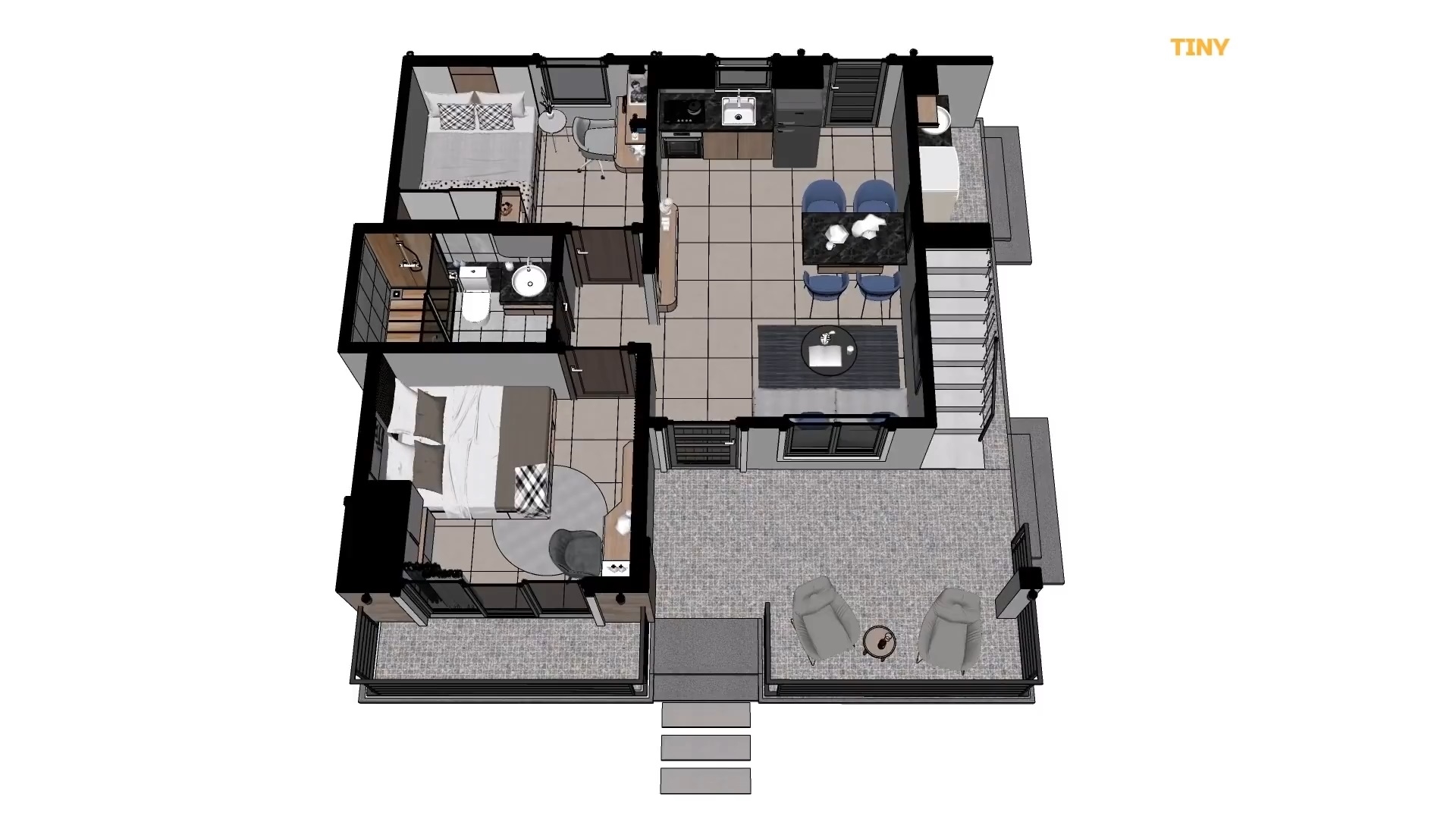 2 Bedroom Small House Floor Plans