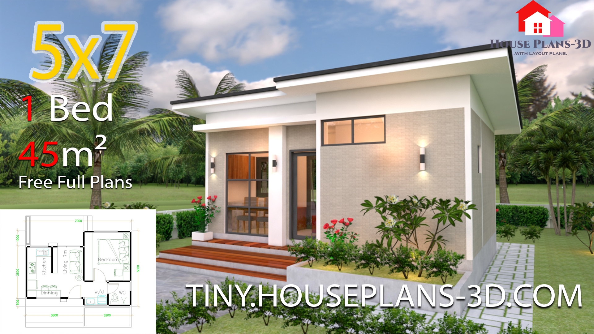 Small House Design Plans 5 7 With One Bedroom Shed Roof Tiny House Plans Small House Design Plans 5 7 With One Bedroom Shed Roof Tiny House Plans