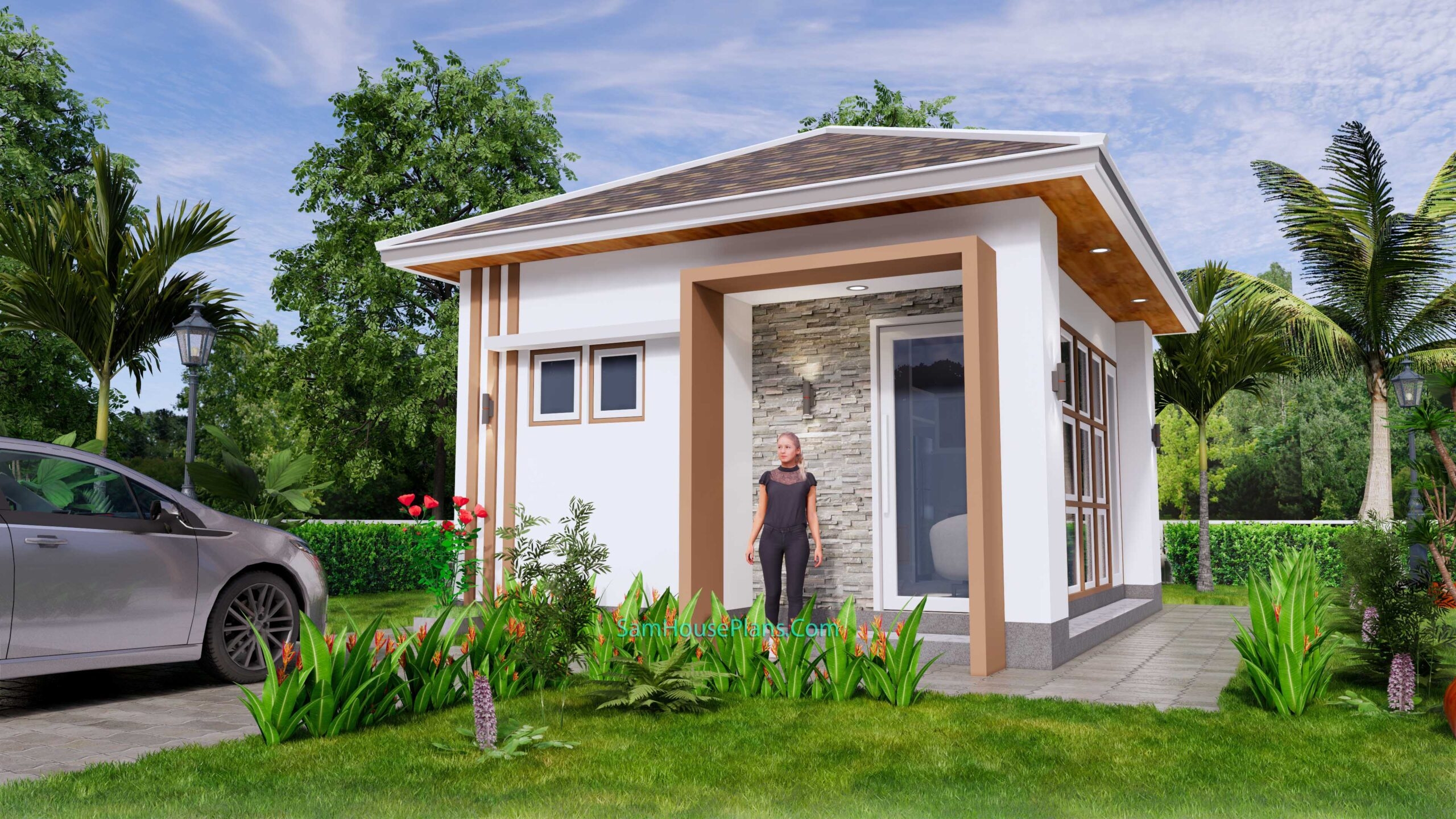 Small House Plans 5x6 M Hip Roof Full Plan Small House Plans 5x6 M Hip Roof Full Plan