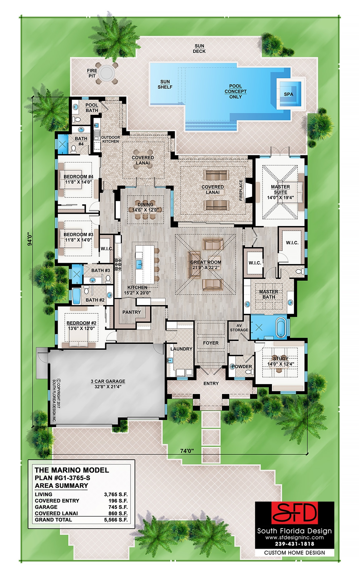 South Florida Design Coastal 4 Bedroom House Plan By South Florida Design