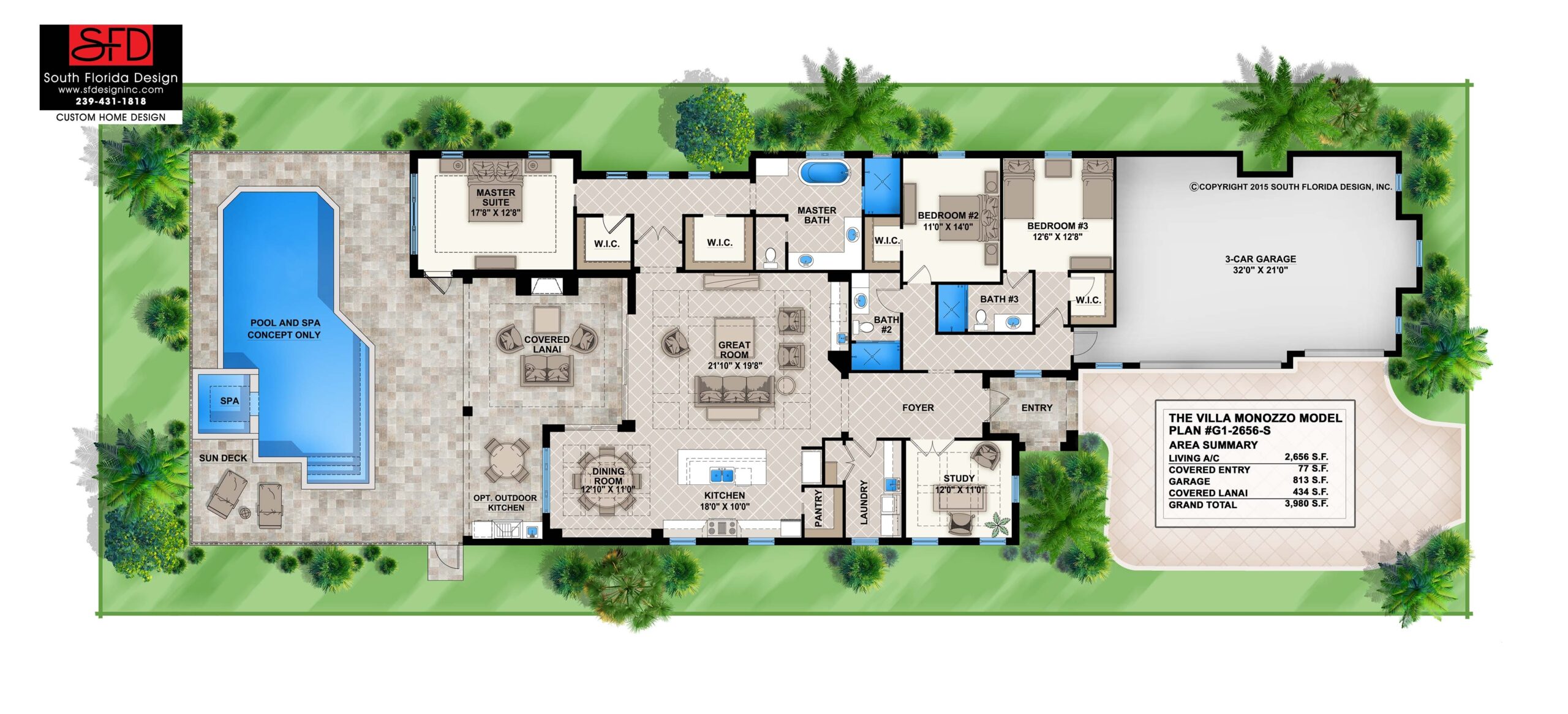 South Florida Design Narrow Lot Contemporary Floor Plan South Florida Design