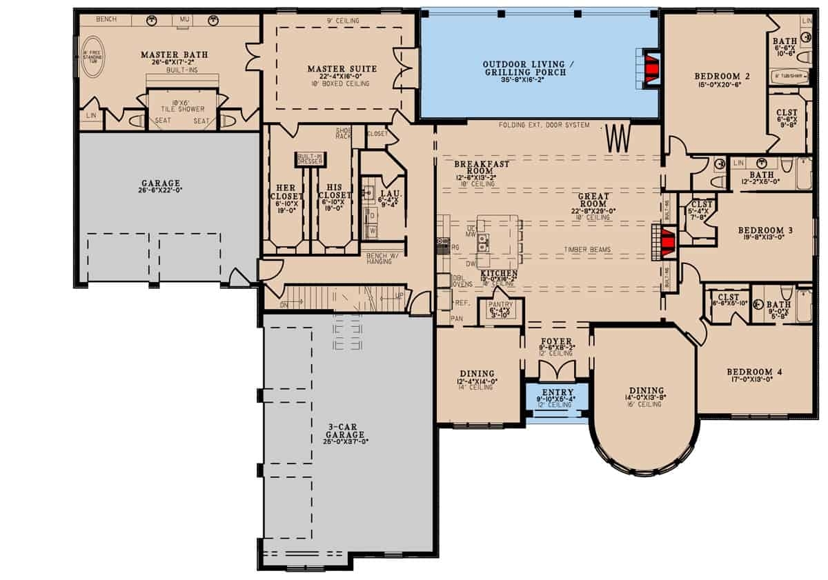 Spacious French Country Home Floor Plan Features Private In Law Suite Spacious French Country Home Floor Plan Features Private In Law Suite