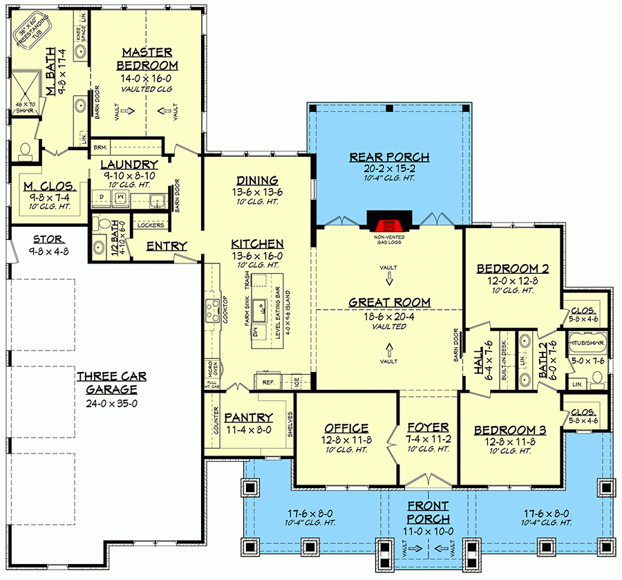 Split Bedroom Hill Country House Plan With Large Walk in Pantry 2454 Sq Ft 51838HZ Architectural Designs House Plans Split Bedroom Hill Country House Plan With Large Walk in Pantry 2454 Sq Ft 51838HZ Architectural Designs House Plans