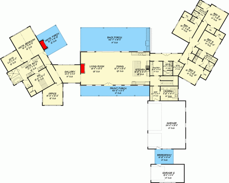 Sprawling Hill Country Home Plan With Deluxe Master Wing 150010HRP Architectural Designs House Plans