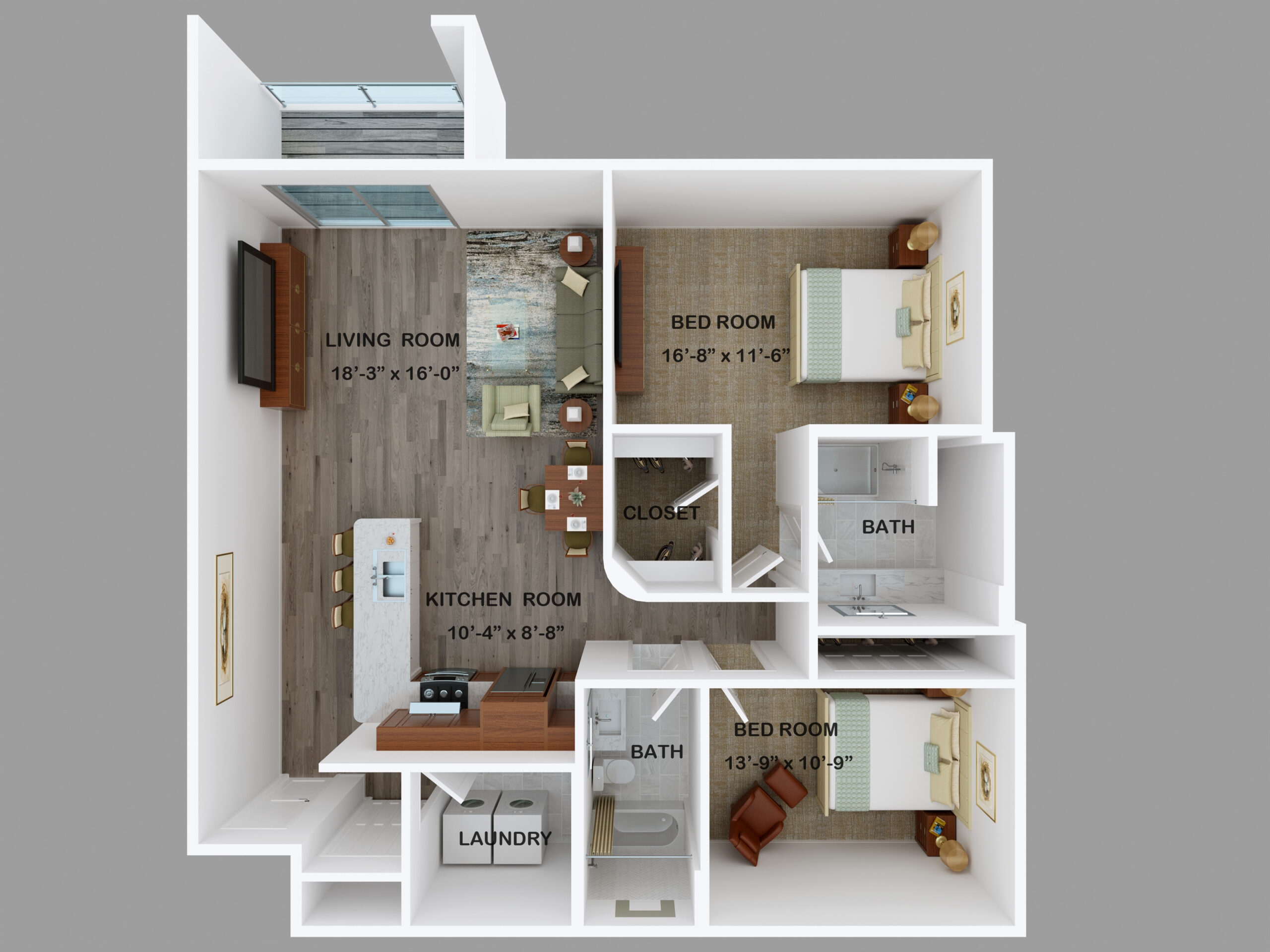 Style EF 2 Bedroom Village At Fox River Style EF 2 Bedroom Village At Fox River
