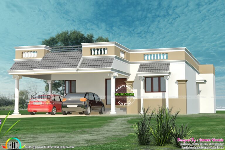 Tamilnadu Style 3 Bedroom Single Floor Home 1380 Sq ft Kerala Home Design And Floor Plans 10K Dream Houses