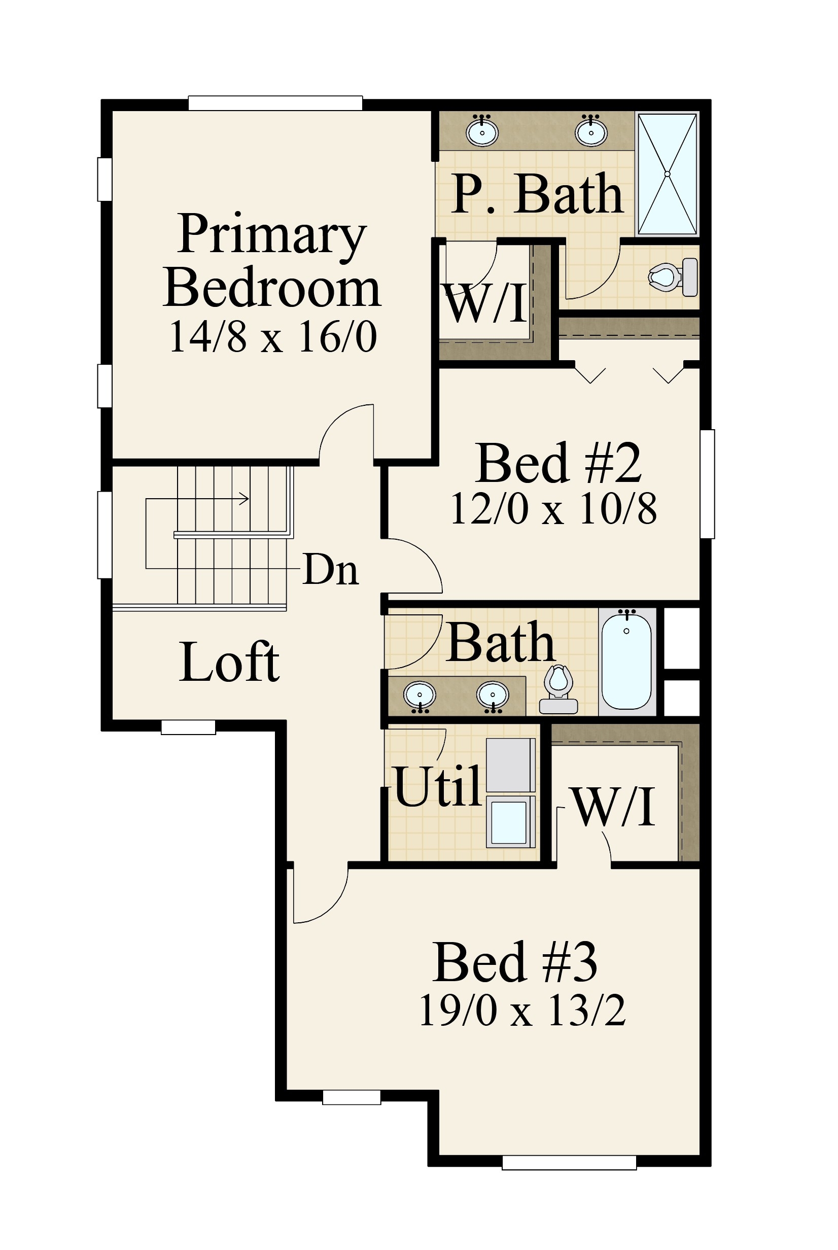 Tess House Plan Two Story Narrow Modern Home Design MM 2044 A