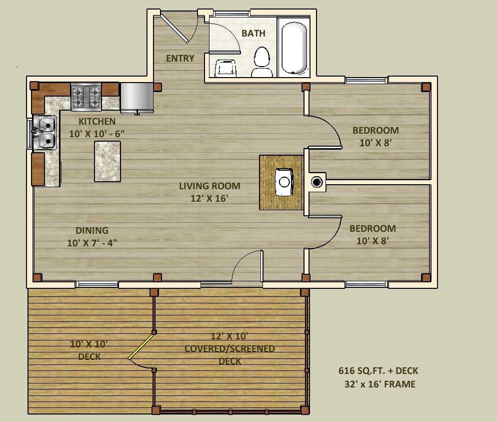 The 16 Hubbards 616 Sq Ft Timber Frame House Plans
