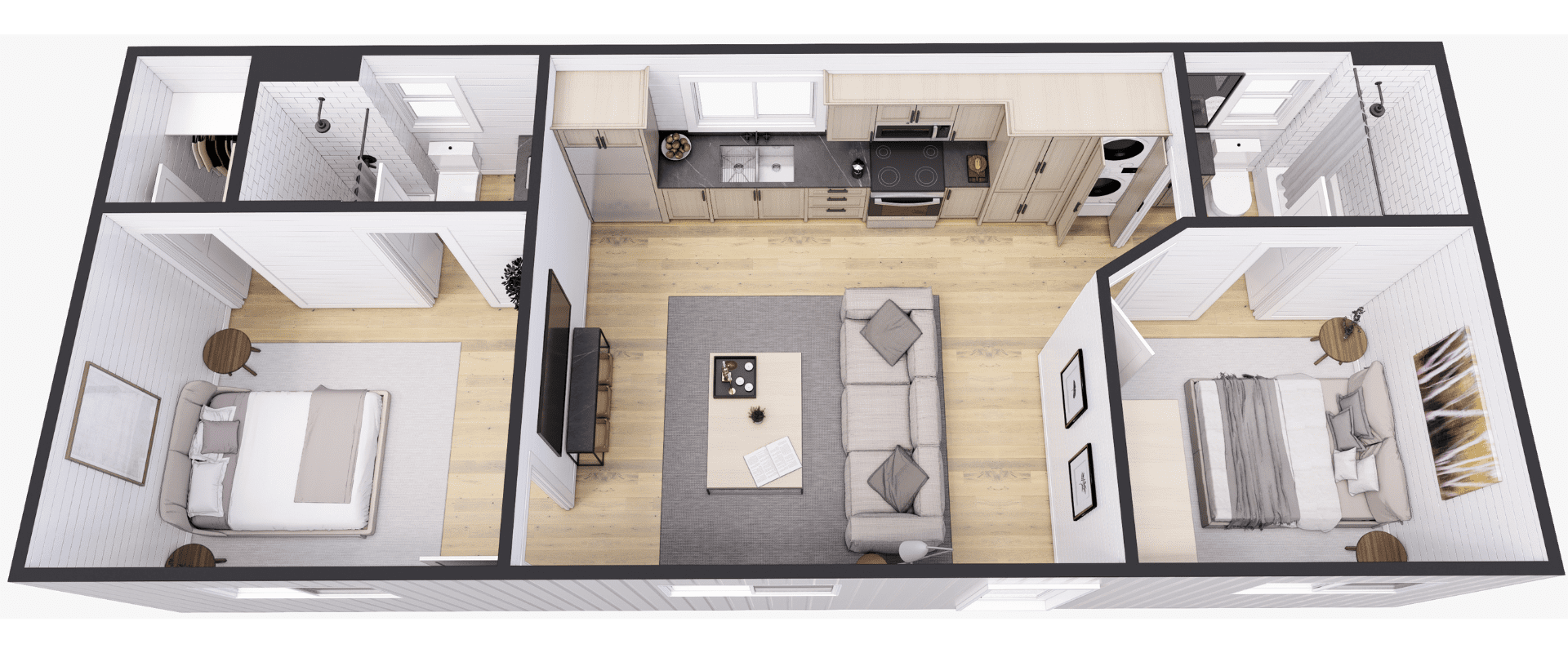 The Double Duo 2 Bed 2 Bath Container Home By Custom Container Living The Double Duo 2 Bed 2 Bath Container Home By Custom Container Living
