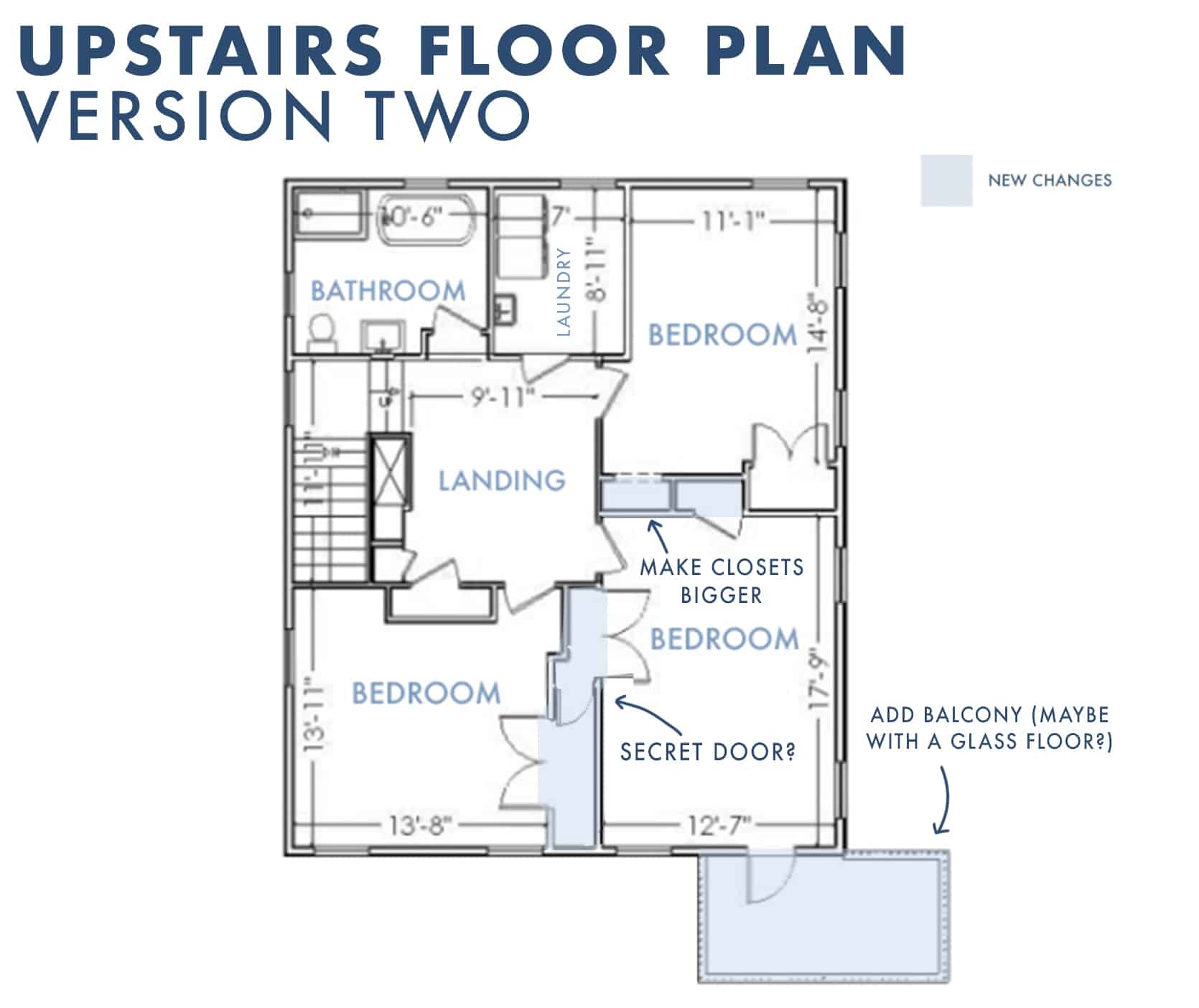The Farmhouse Second Floor Plan It s So Much Easier Than The 1st Hopefully Emily Henderson