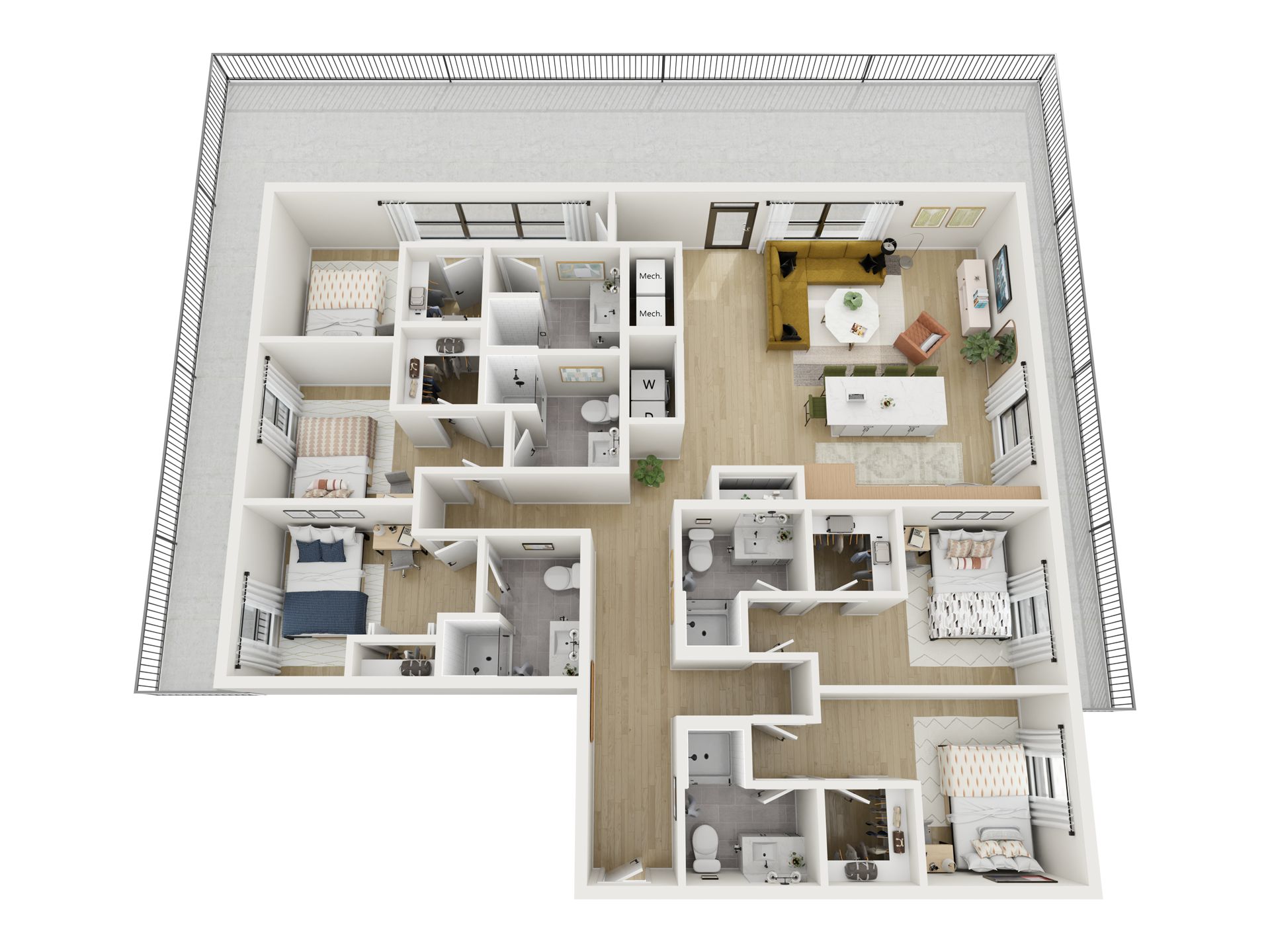 The Hull Five Bedroom Student Apartment In Athens GA Rambler