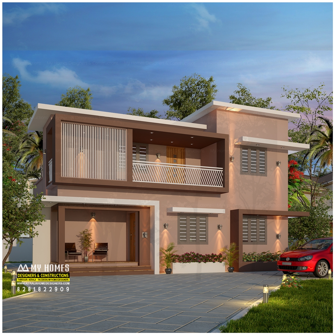 2 Bedroom Modern House Plans Kerala