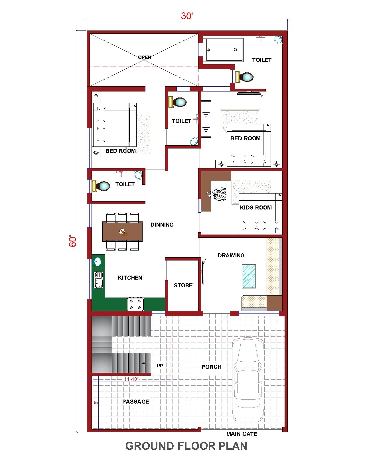 Triplex Family Home Plans In India 1800 Sqft Nuvo Nirmaan Triplex Family Home Plans In India 1800 Sqft Nuvo Nirmaan