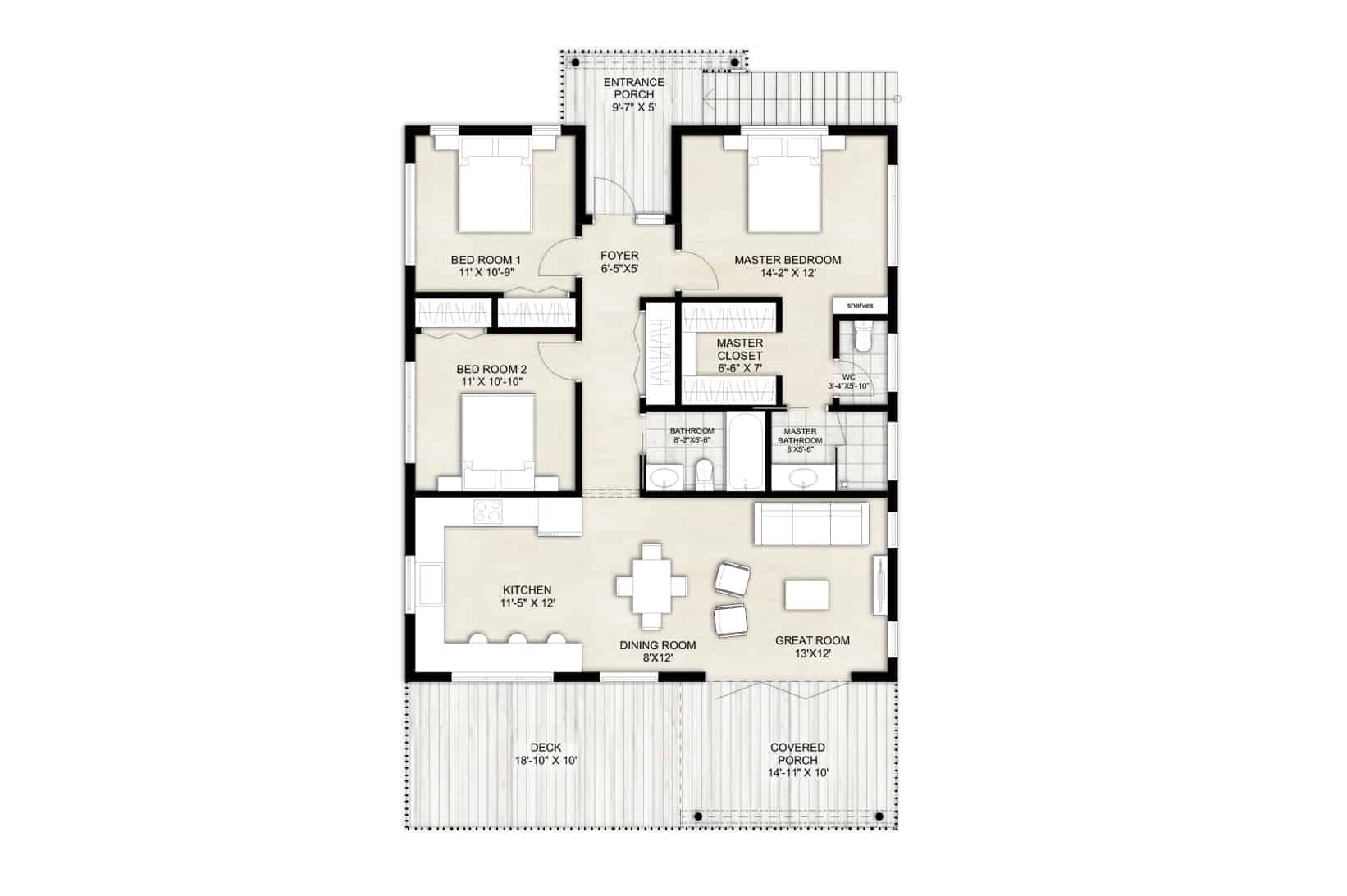 Truoba 123 2 Apartment House Plan