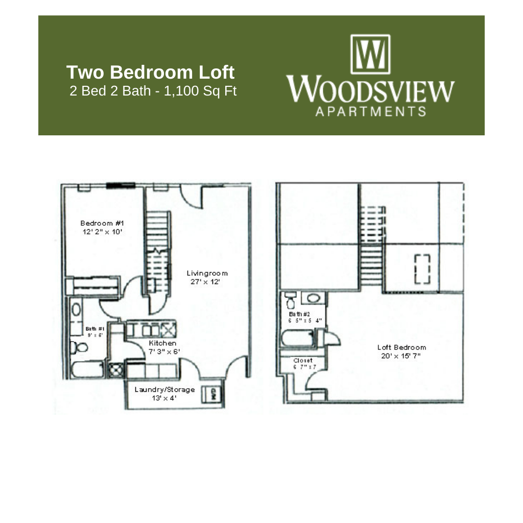 Two Bedroom Loft Woodsview Apartments Two Bedroom Loft Woodsview Apartments