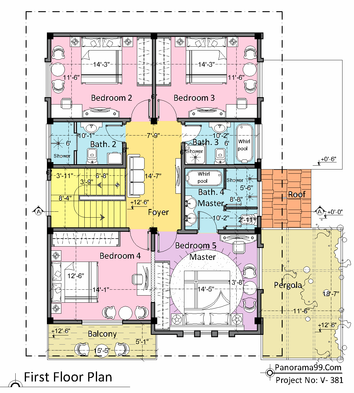 V 381 42x46 Two Story House Custom 5 Bedroom With 4 Bath 1 Car V 381 42x46 Two Story House Custom 5 Bedroom With 4 Bath 1 Car