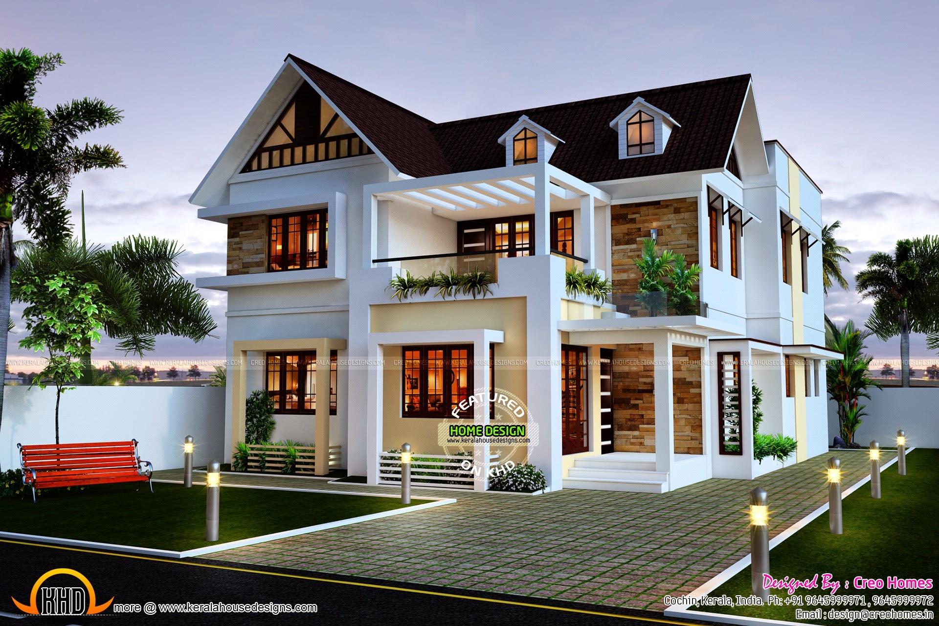 Very Beautiful 4 Bedroom Home Kerala Home Design And Floor Plans 10K Dream Houses