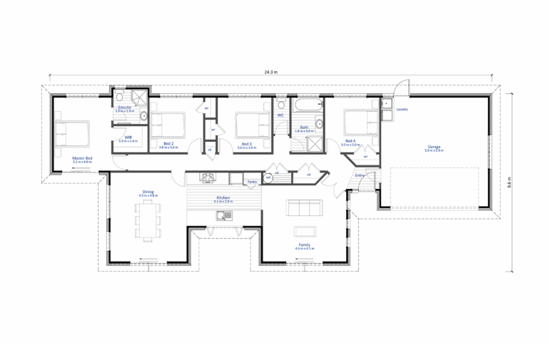 Wairakei 4 Bedroom House Plan Double Garage Latitude Homes