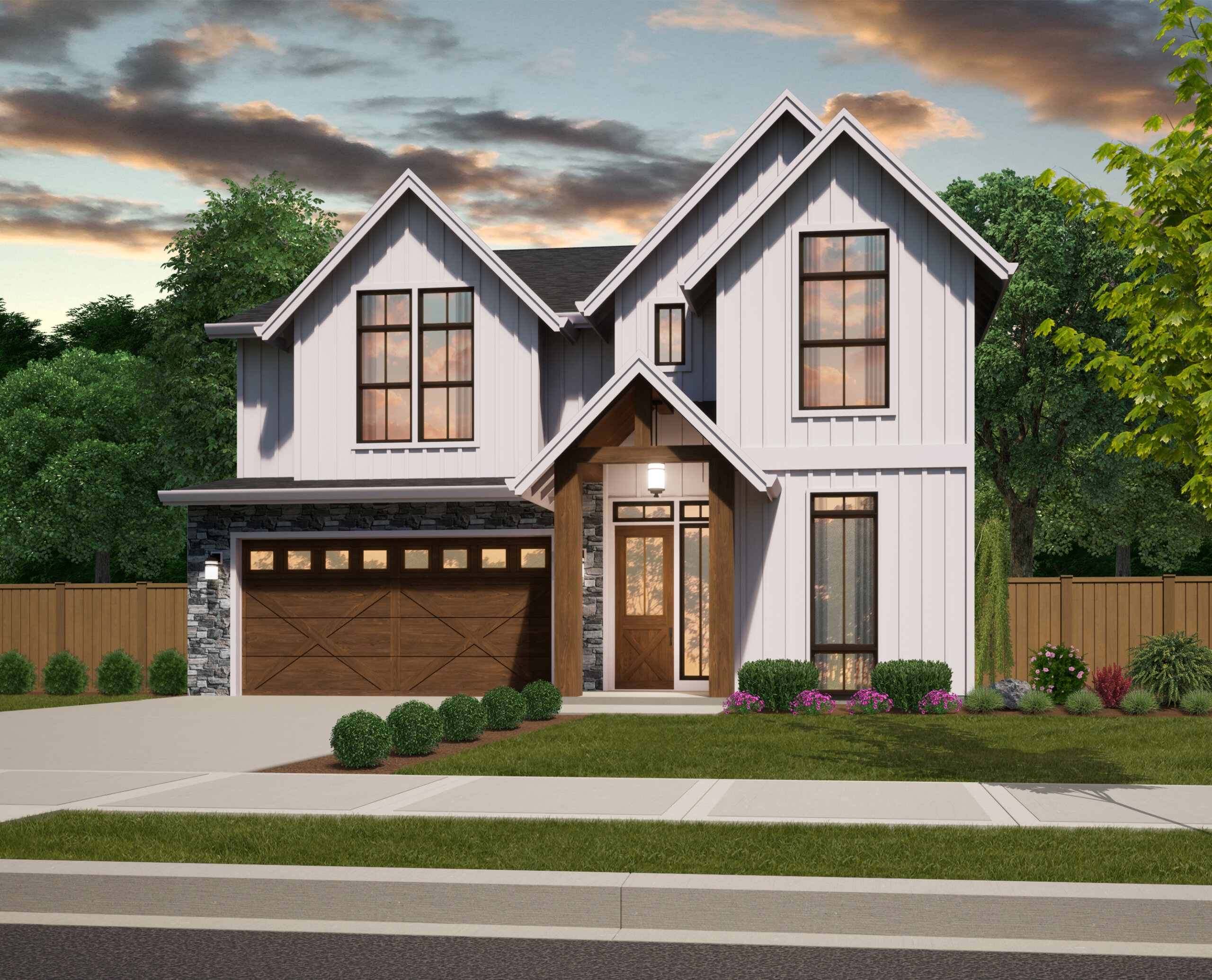 Westfall Narrow 5 Bedroom Modern Farmhouse Home Design With Huge 