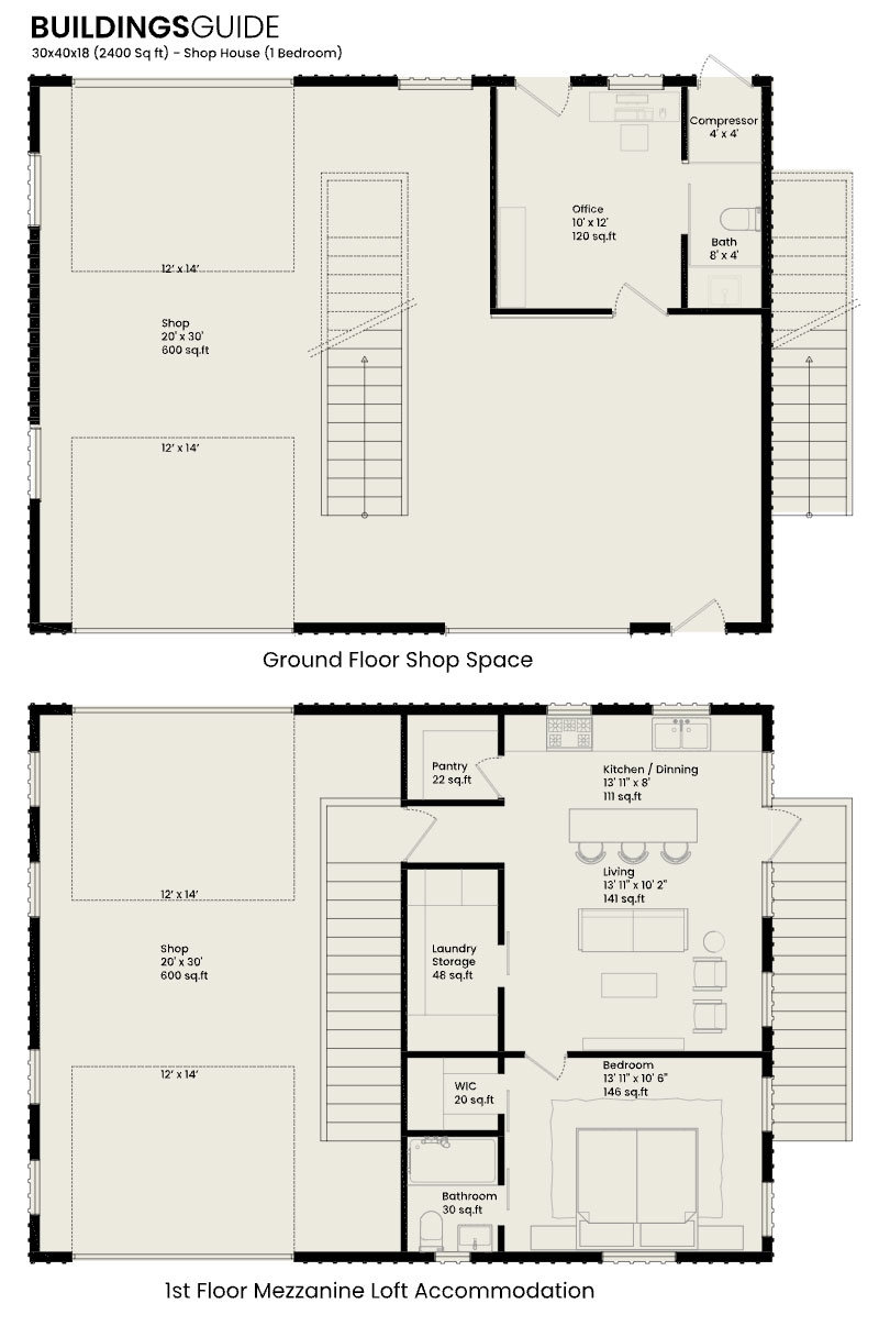 30x40 3 Bedroom House Plans