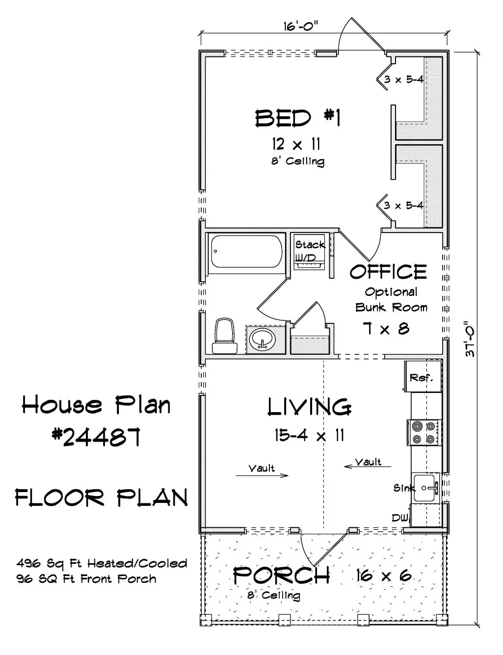 One Bedroom Guest House Plans