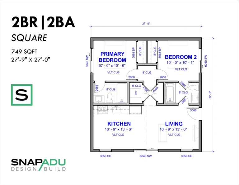 2 Bedroom ADU Floor Plans U0026 Designs Layouts U0026 Exteriors
