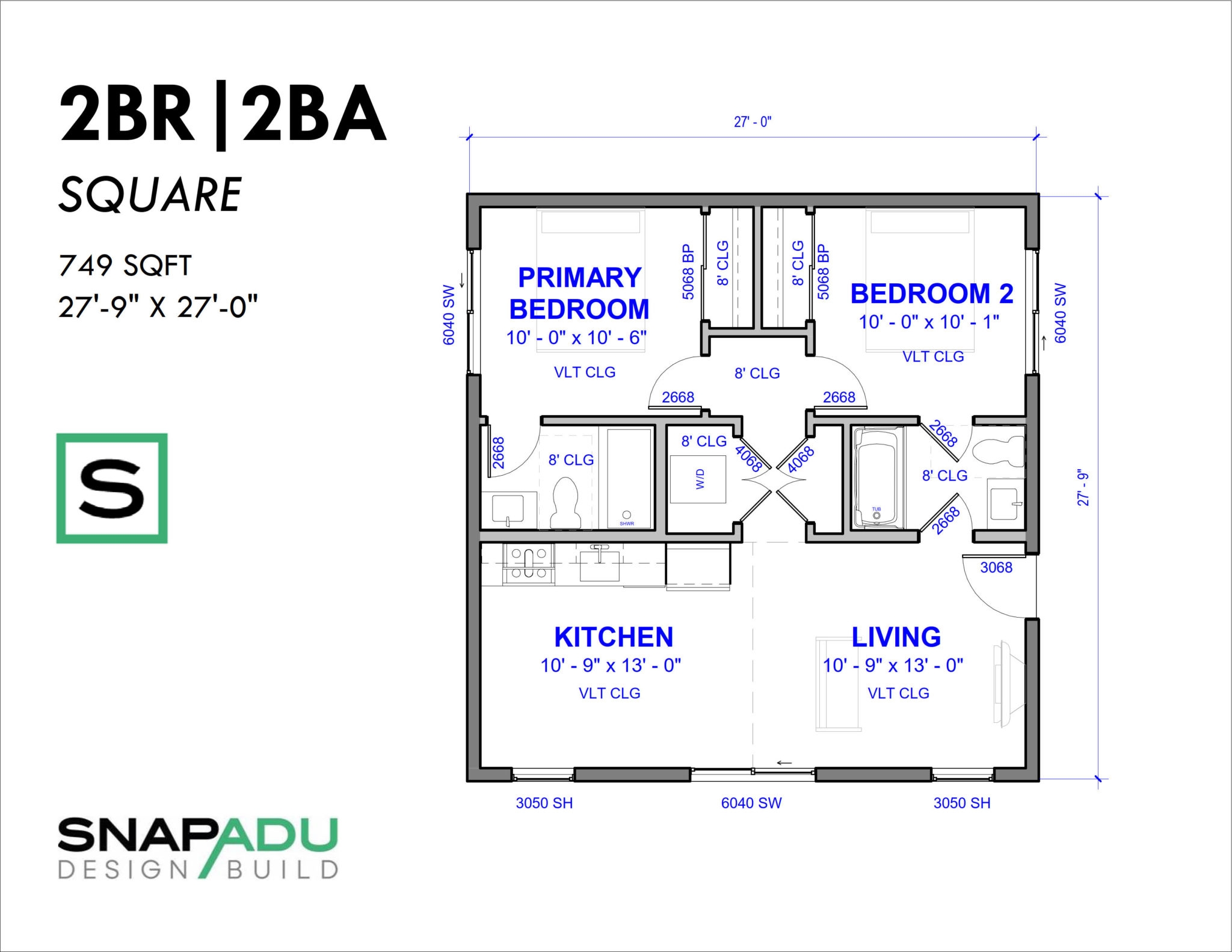 Two Bedroom House Plans With Garage