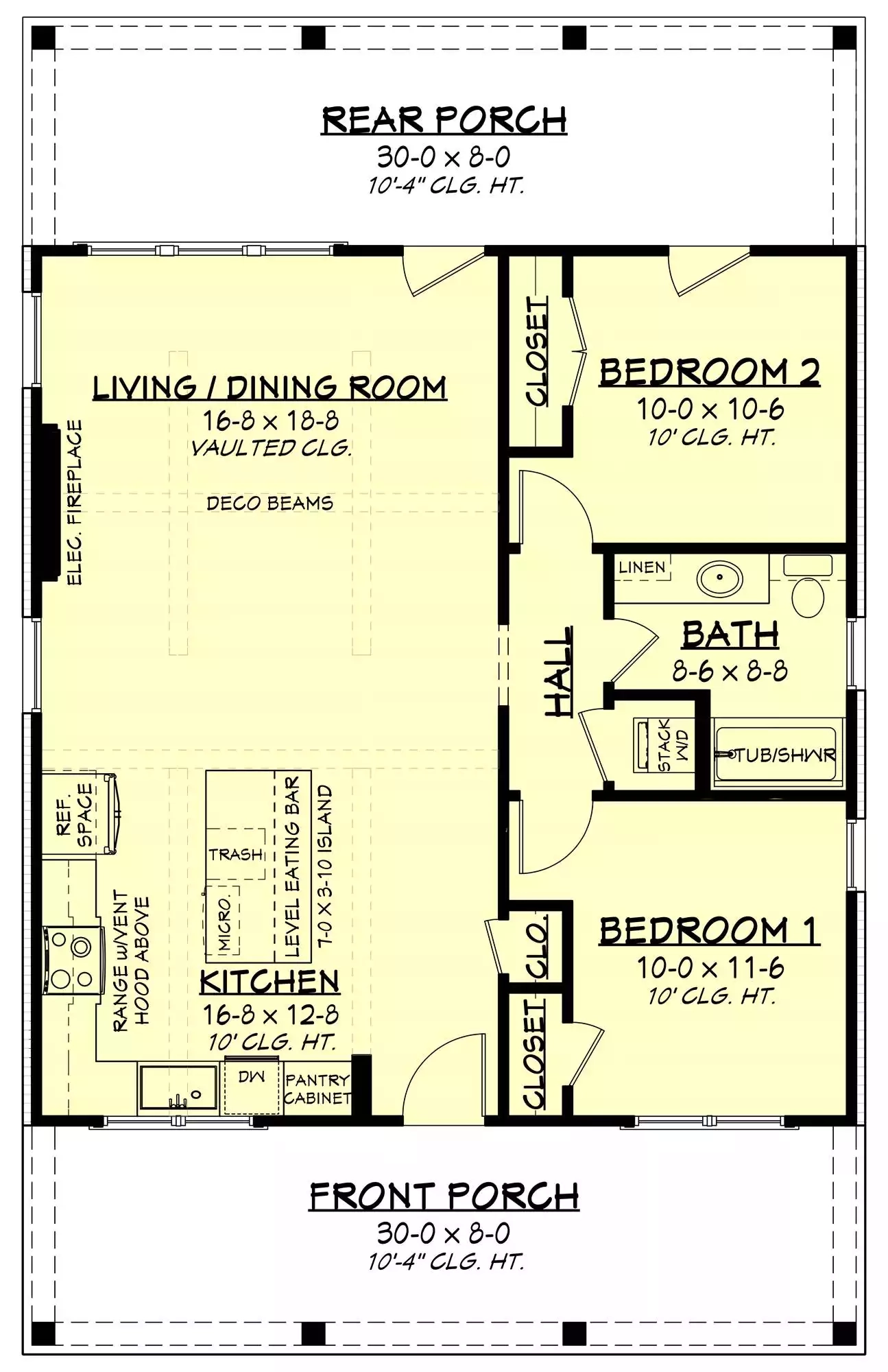 Two Bedroom Cottage House Plans