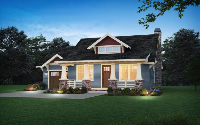 2 Bedroom Craftsman Cottage Style House Plan 6718 Lovell 6718