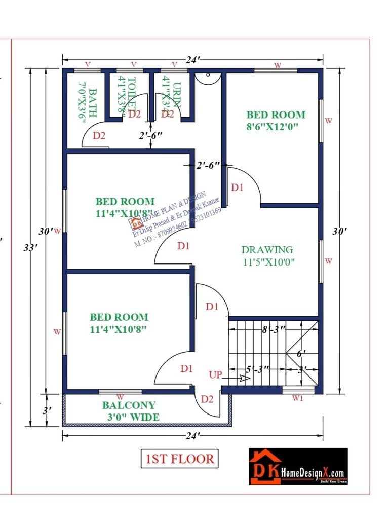 24X30 Affordable House Design DK Home DesignX