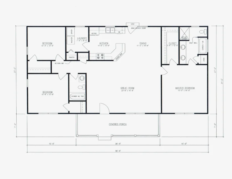 3 Bedroom 2 Bath House Plan Floor Plan Great Layout 1500 Sq Ft 