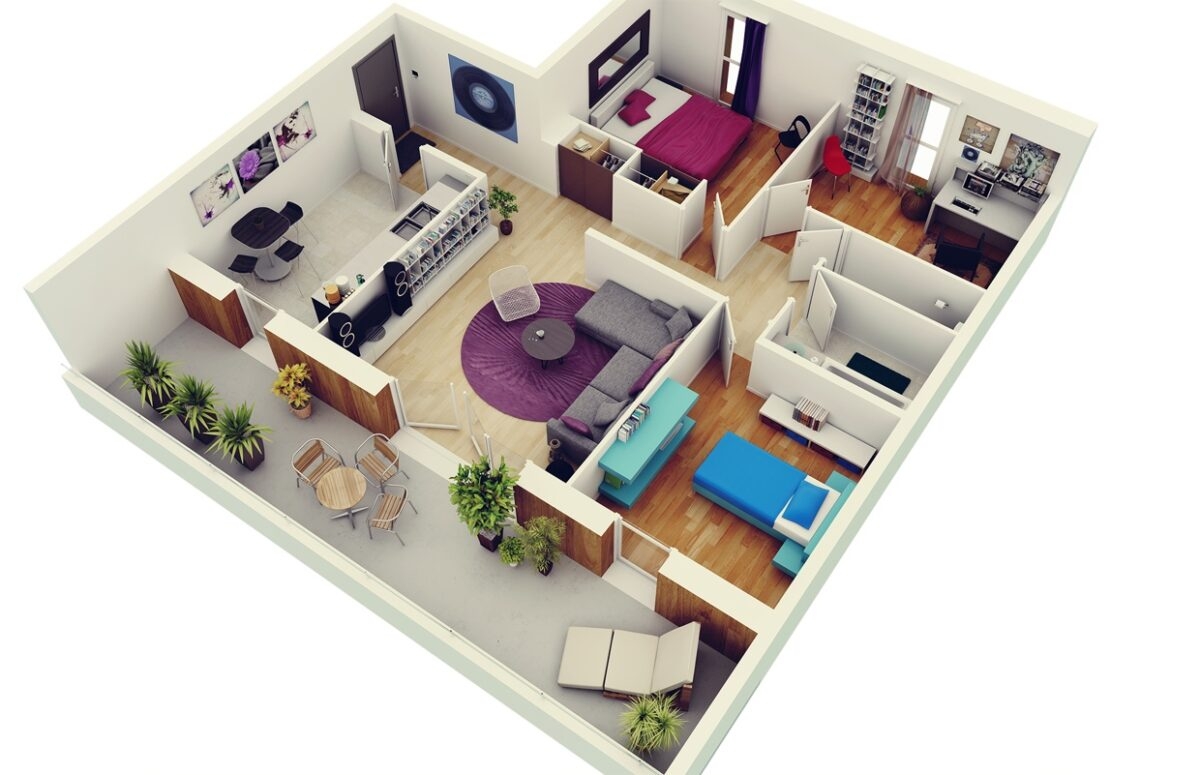 3 Bedroom Apartment House Plans