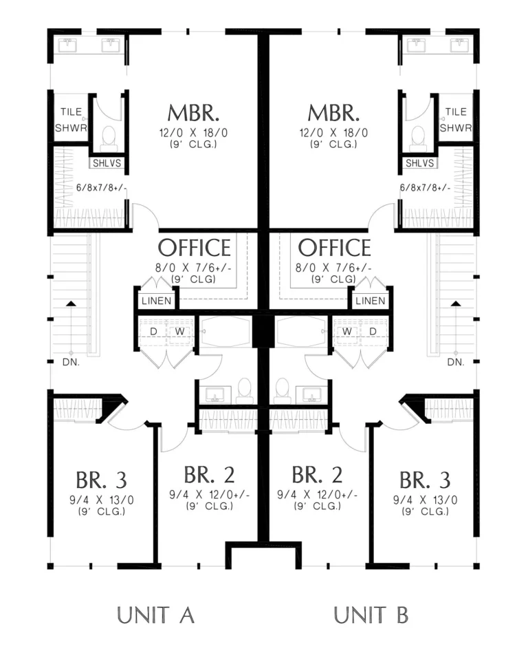 3 Bedroom Contemporary Style Duplex House Plan 2374 The Sheeran 