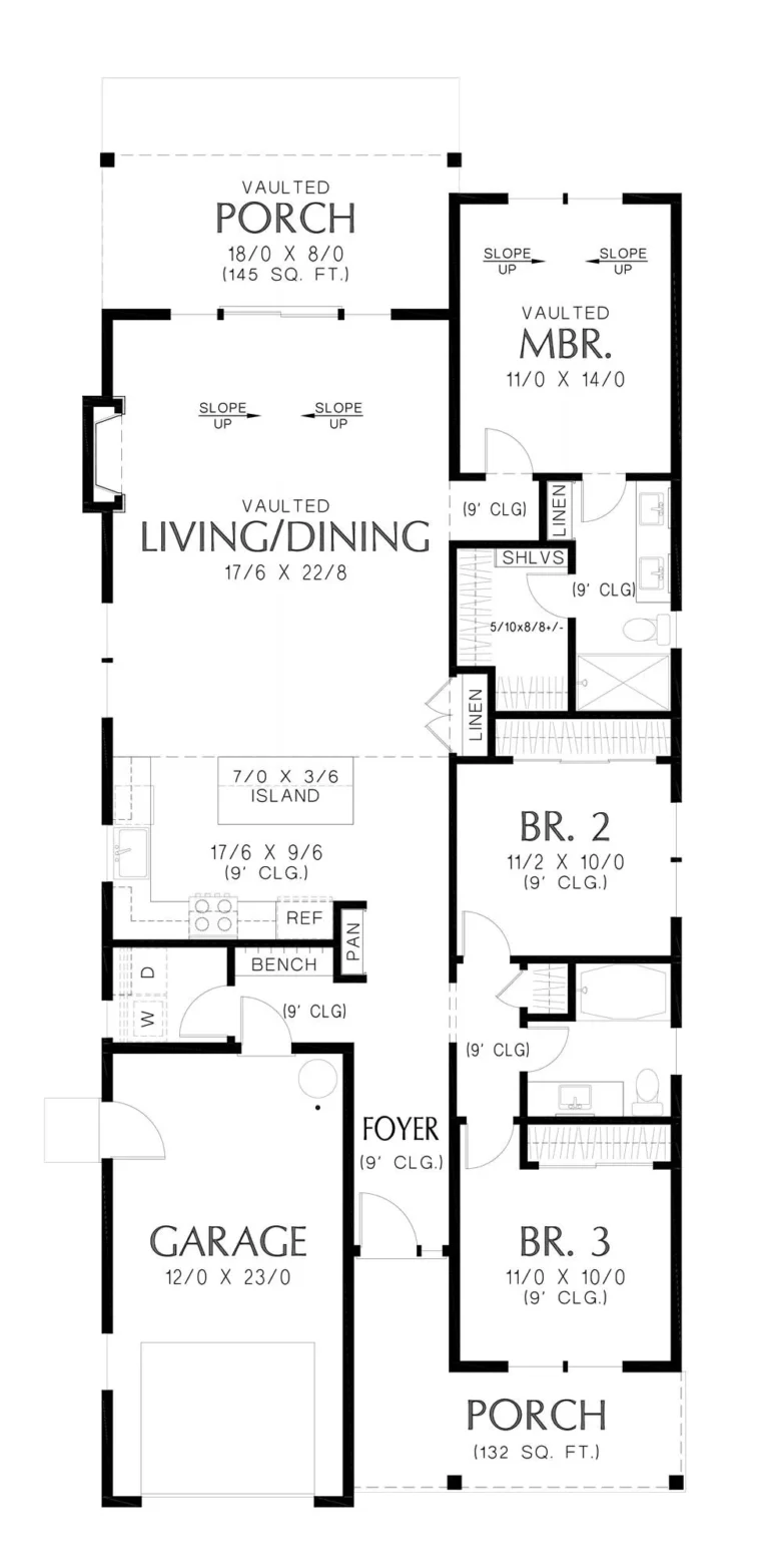 3 Bedroom Cottage Style House Plan 5534 The Blackwood 5534