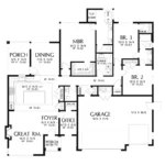 3 Bedroom Modern Style Ranch House Plan 6655 The Denham 6655