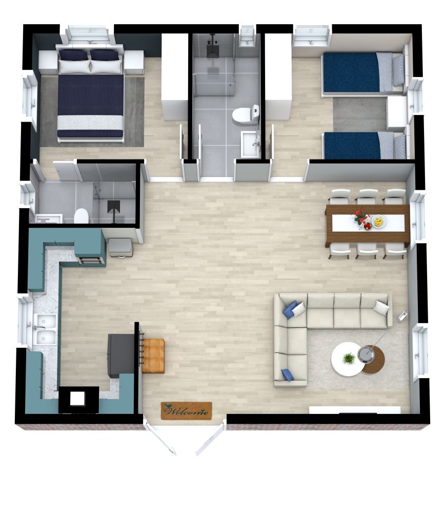 30x30 House Plans 1 Bedroom