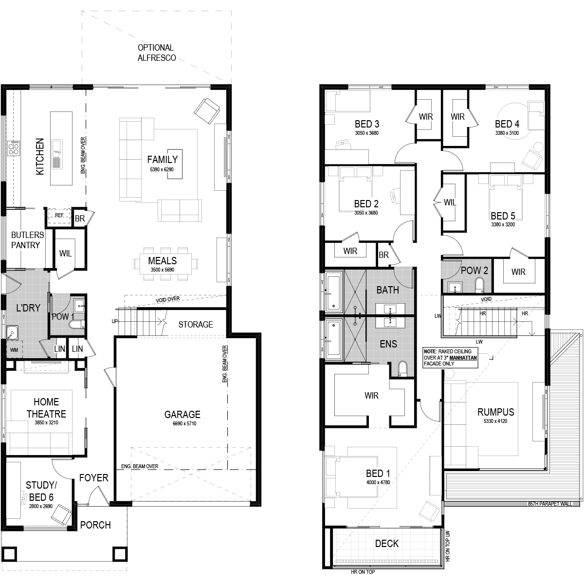 Two Storey Four Bedroom House Plans