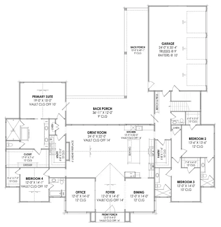4 Bedroom Scandinavian Style House Plan 8702 The Edberg 8702