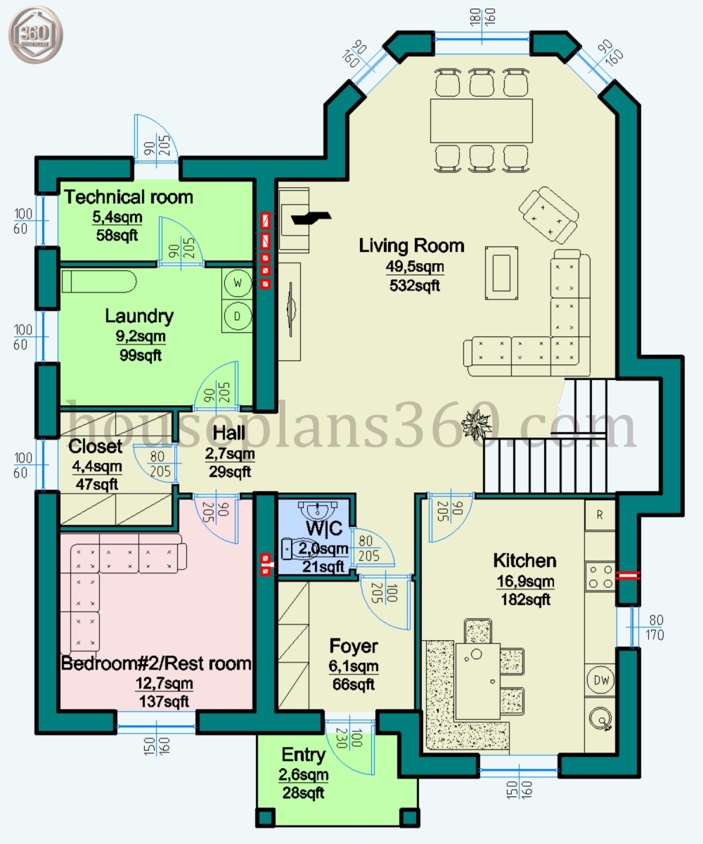 5 Bedroom 2 Storey House Plans