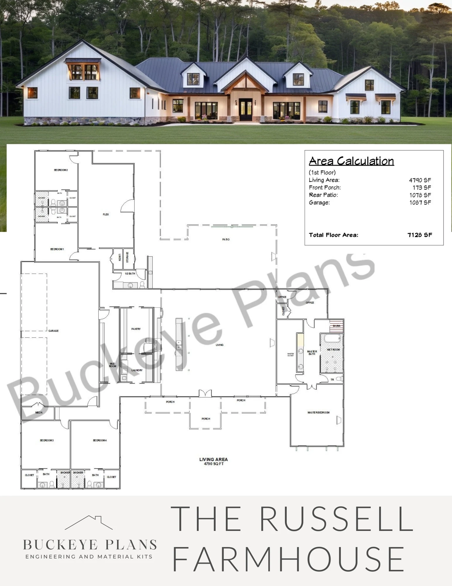 5 Bedroom Farmhouse House Plans