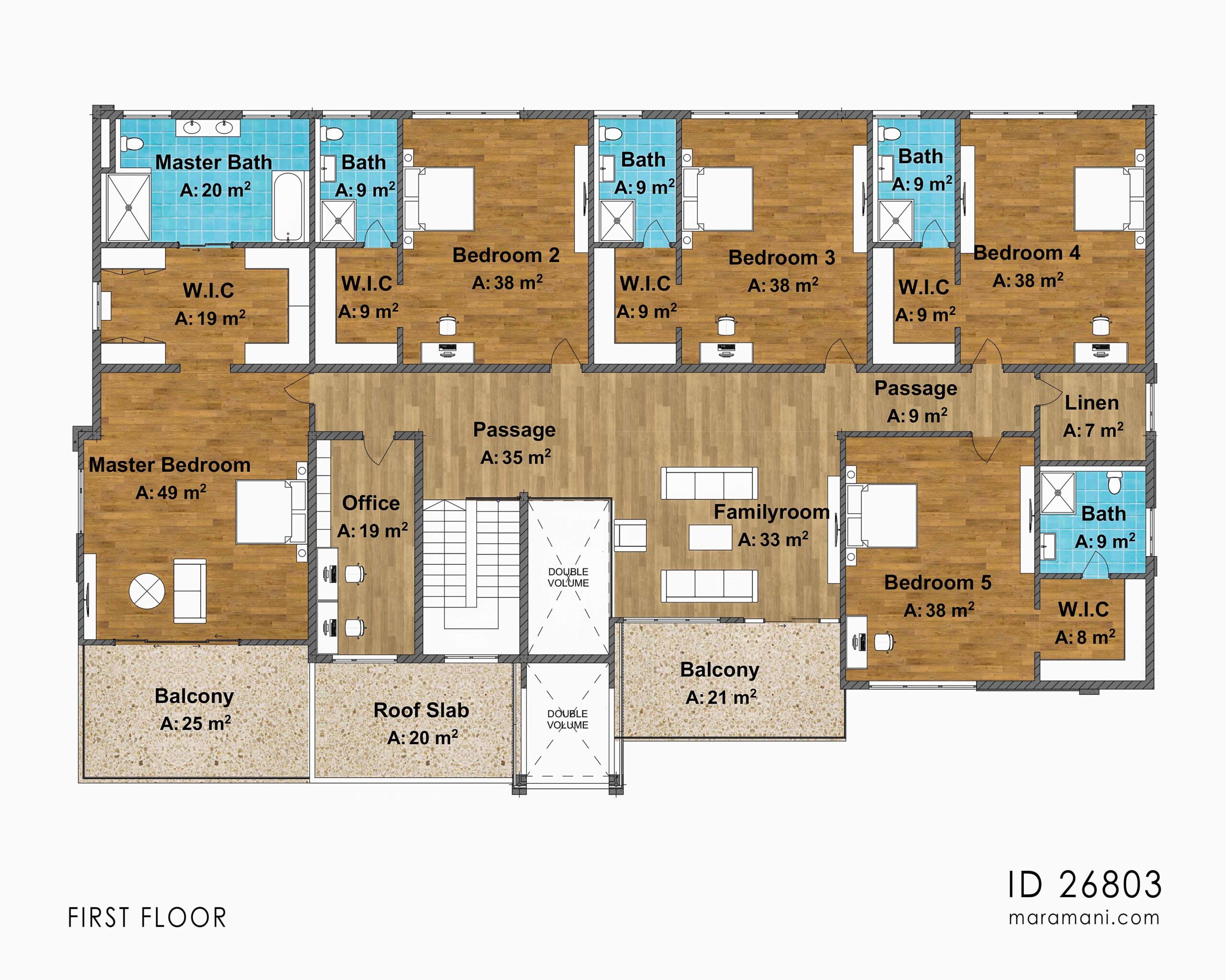 6 Bedroom House Plans 3d