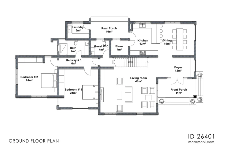 6 Bedroom House Plan ID 26401