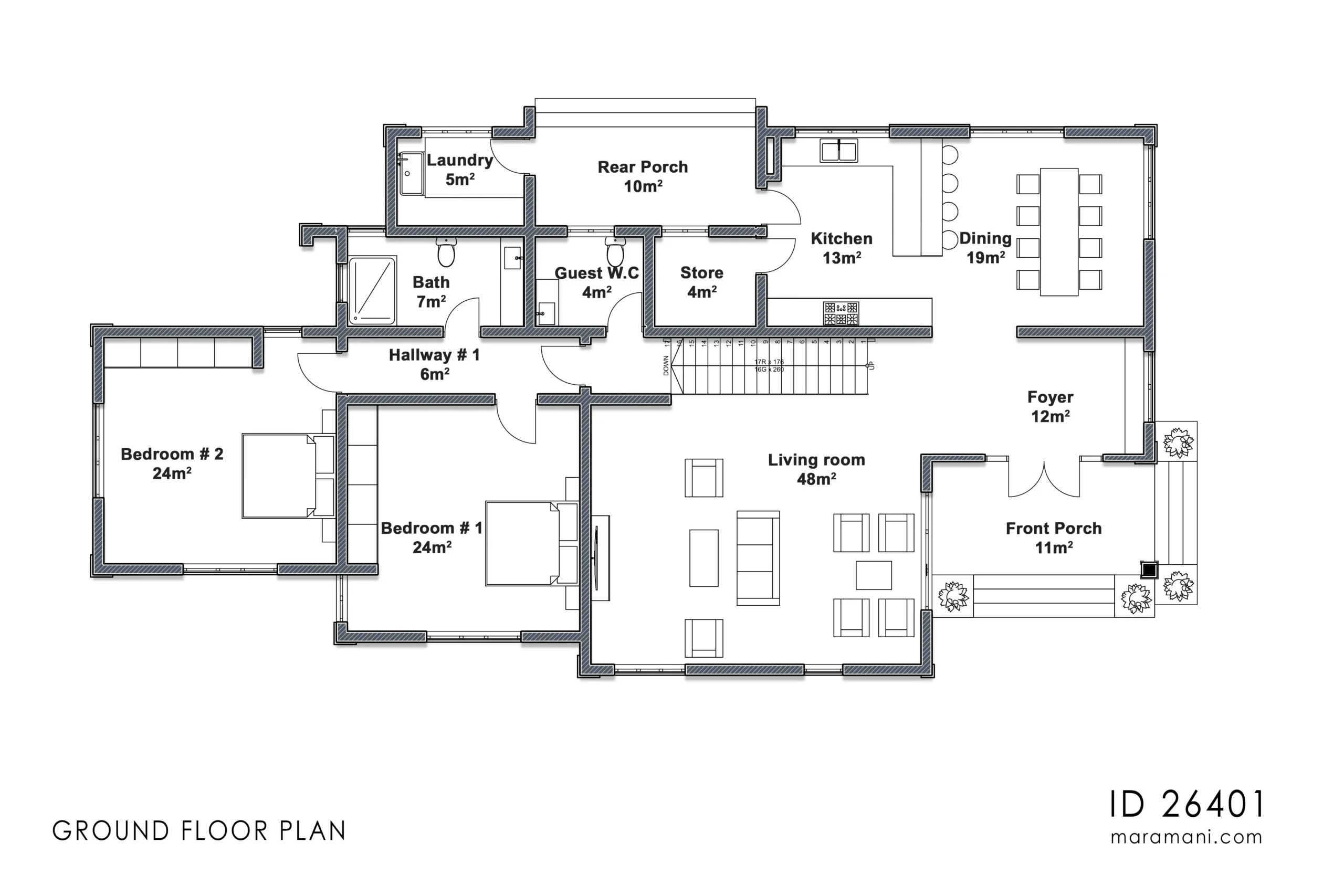6 Bedroom House Plan