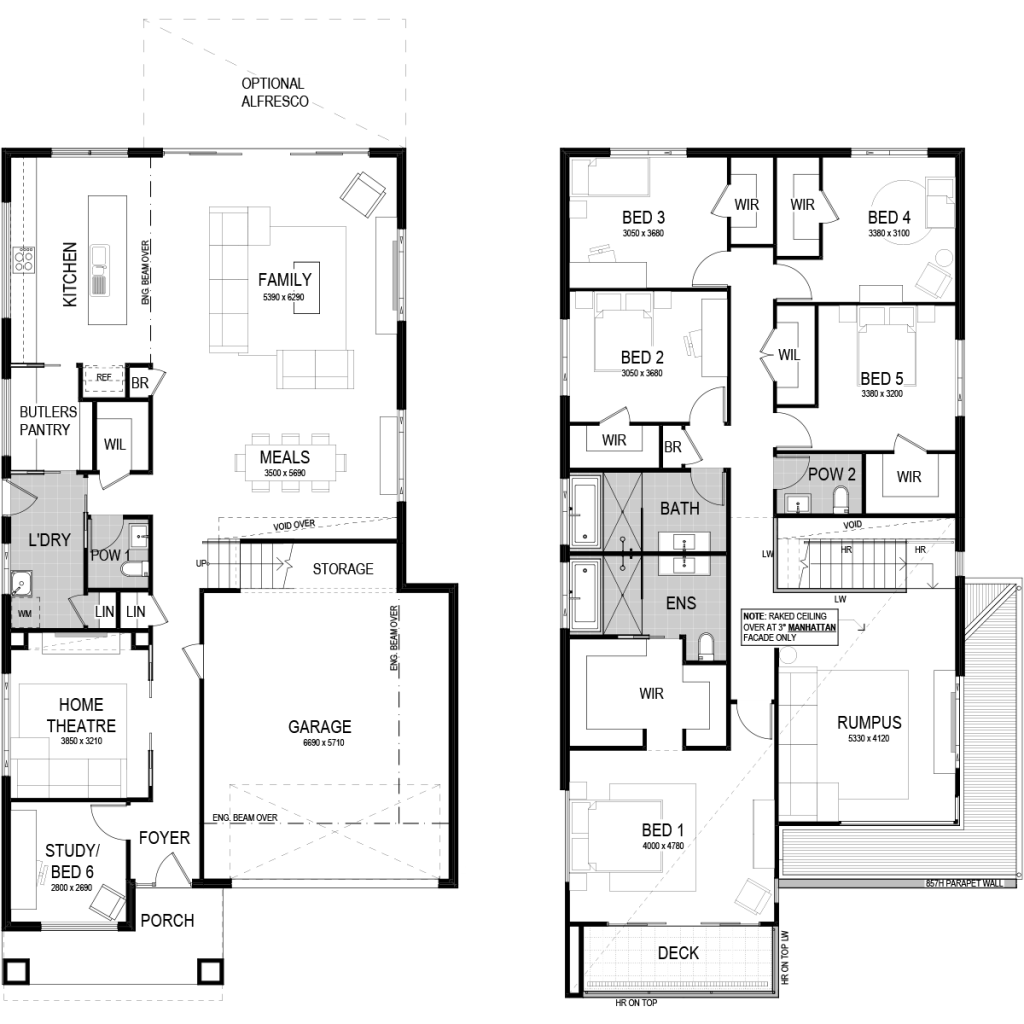 6 Bedroom Two Story House Plans