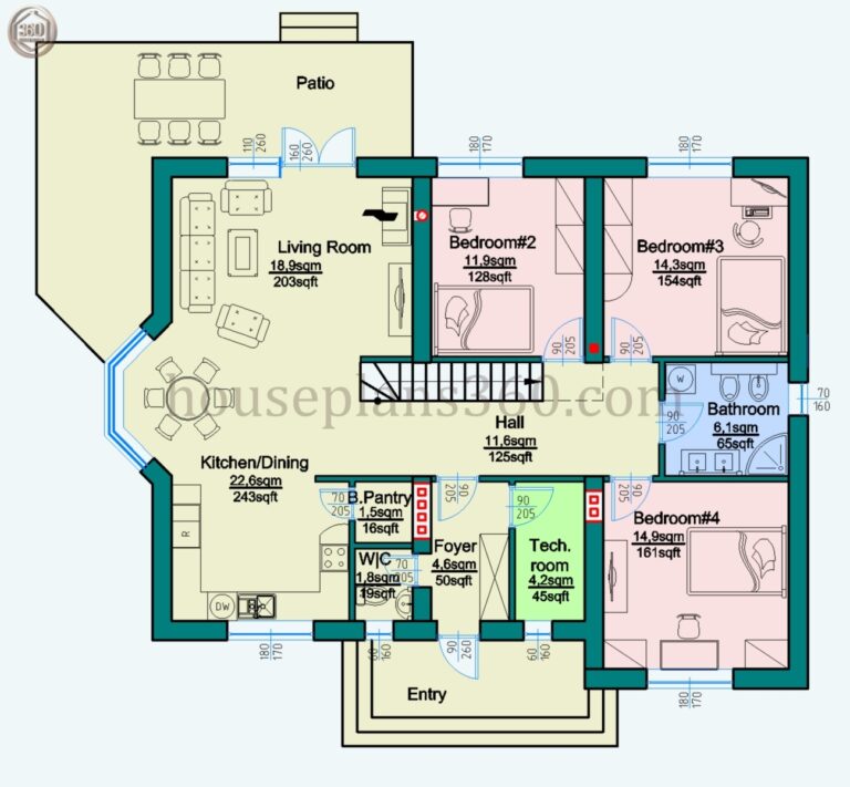 6 Bedroom House Plans Plan Of Six Room House