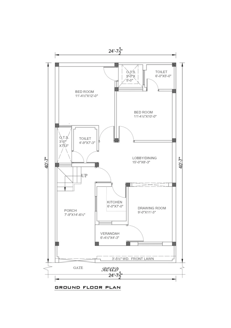 960 House Plan And Design 24x40 House Plans And Elevation 